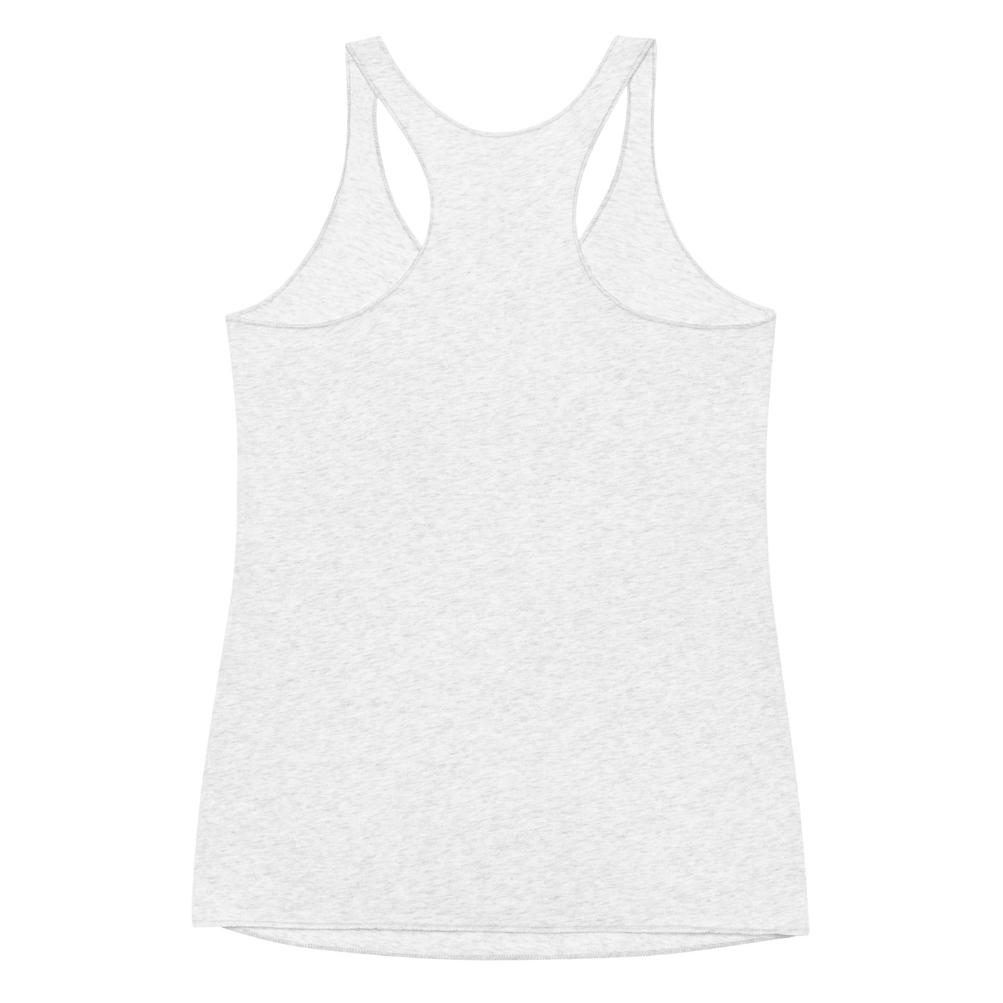 Women's Racerback Tank, white. S+F signature shield logo design II.